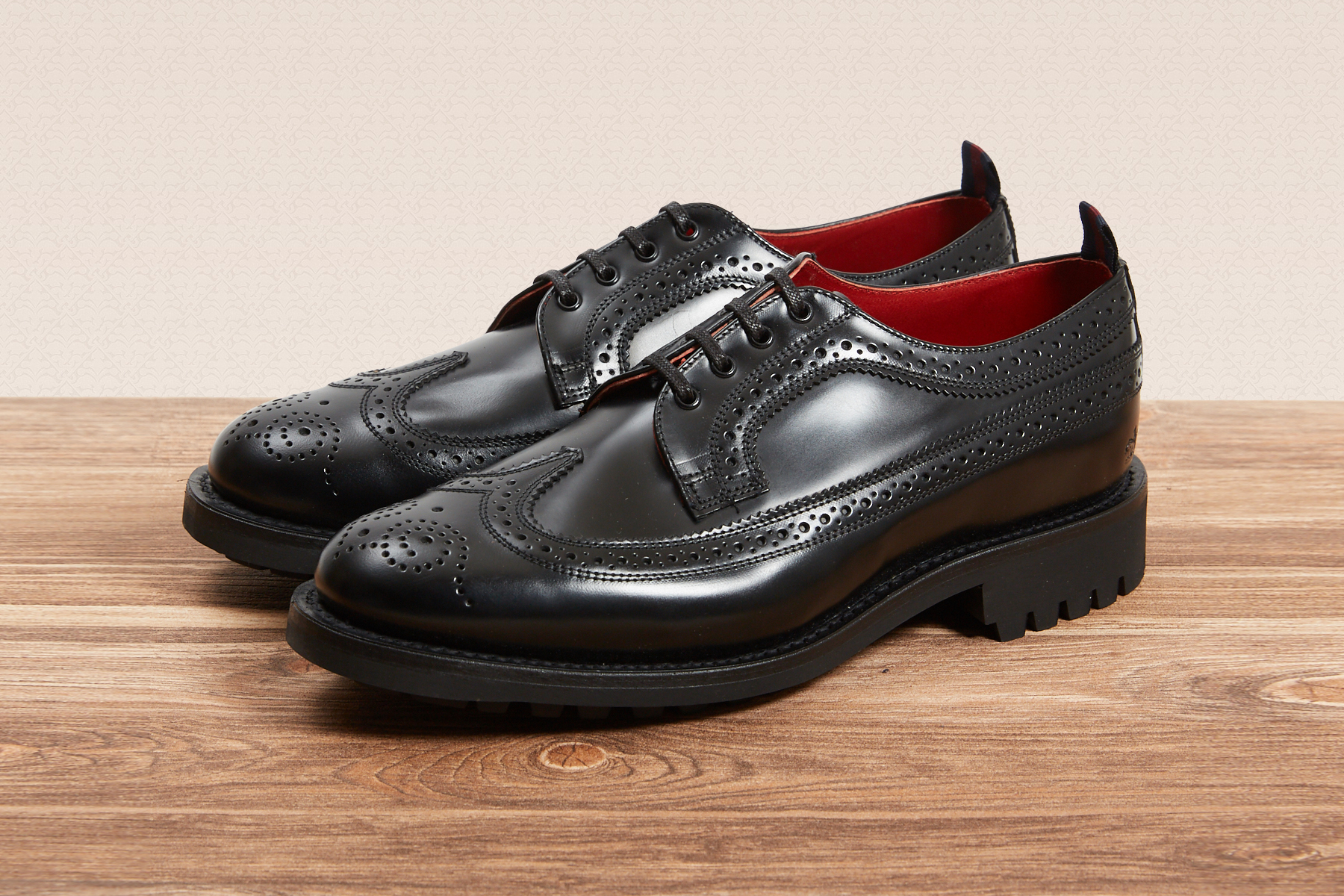 サンダース（SANDERS）- ウイングチップ メンズ[SA2218B_BLACK] 革靴 