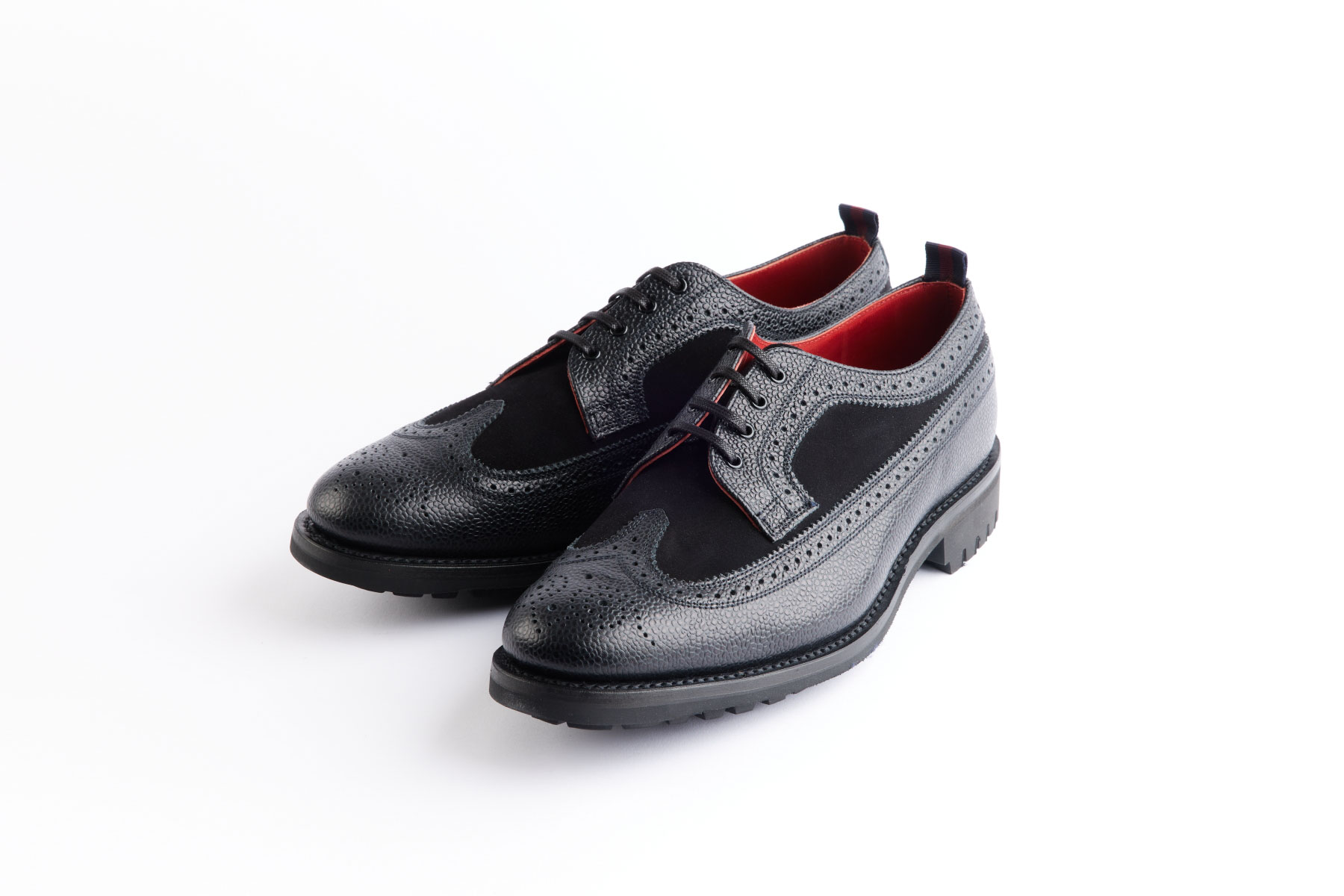 サンダース（SANDERS）- ウイングチップ メンズ[SA2218B_BLACK] 革靴 